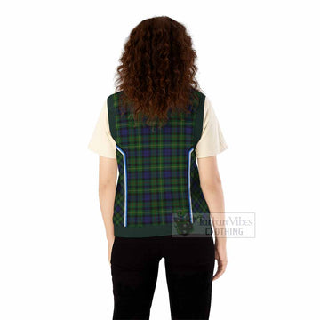 Rollo Tartan Crest Knitted V-Neck Vest Scotland Coat of Arm Flag Style - Tartan Vibes Clothing