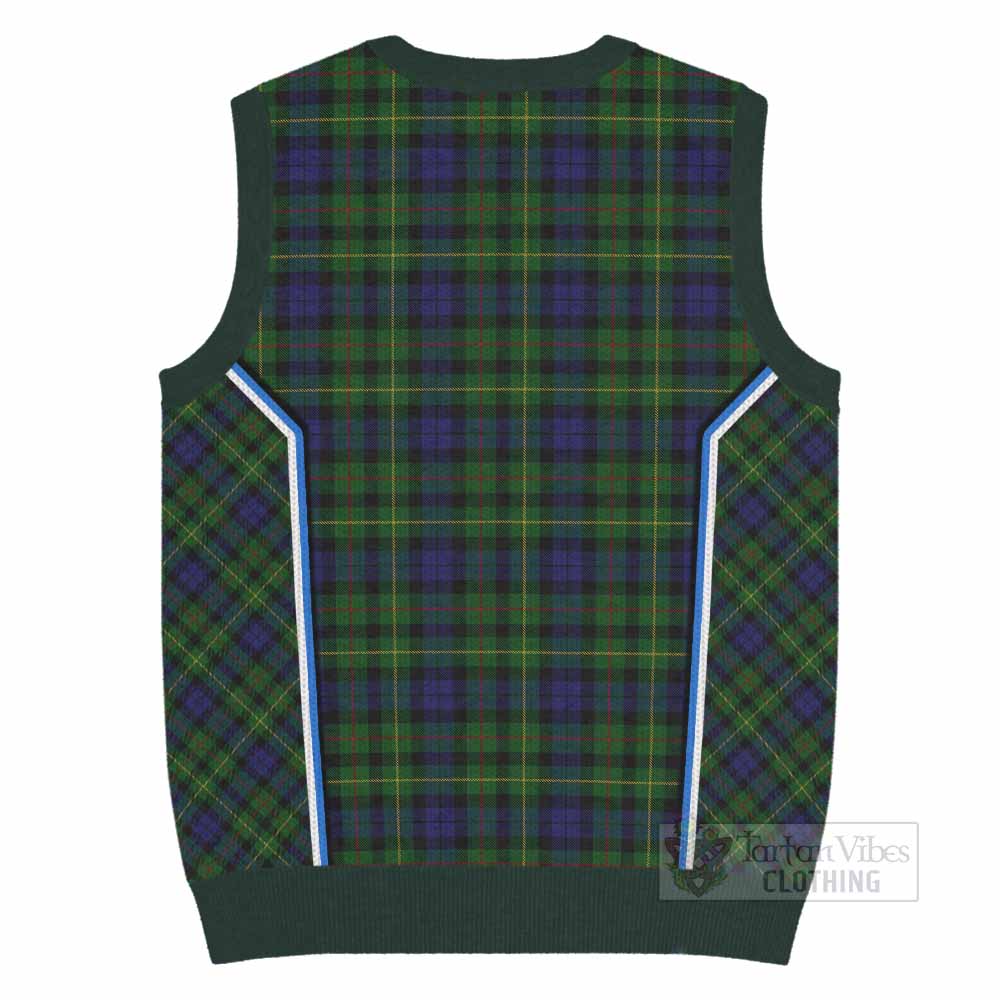 Rollo Tartan Crest Knitted V-Neck Vest Scotland Coat of Arm Flag Style - Tartan Vibes Clothing