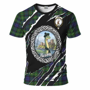 Rollo Tartan Crest Loch Ness Monster T-Shirt Celtic Knot Nessie Art