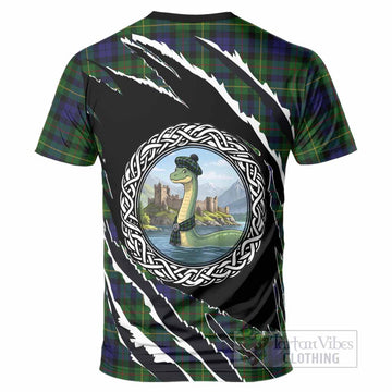 Rollo Tartan Crest Loch Ness Monster T-Shirt Celtic Knot Nessie Art