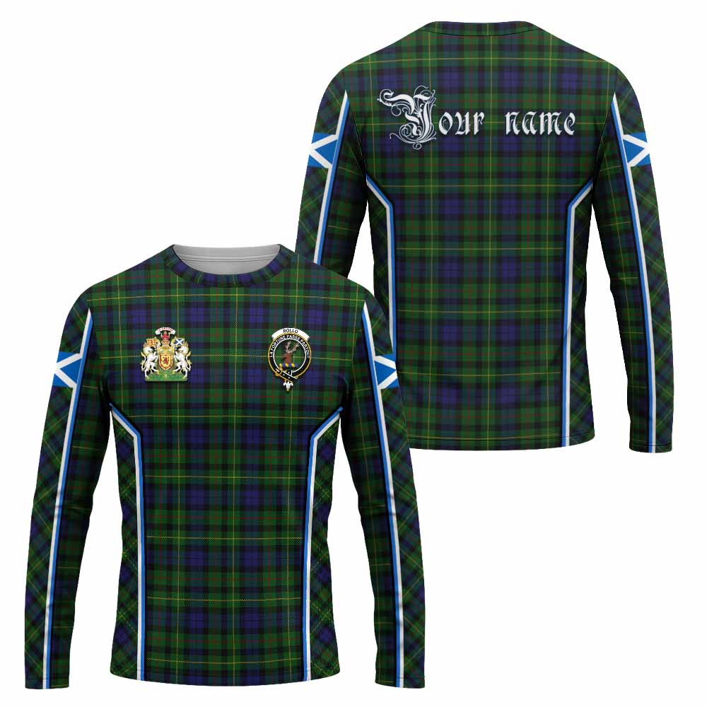 Rollo Tartan Crest Long Sleeve T-Shirt Scotland Coat of Arm Flag Style - Tartan Vibes Clothing