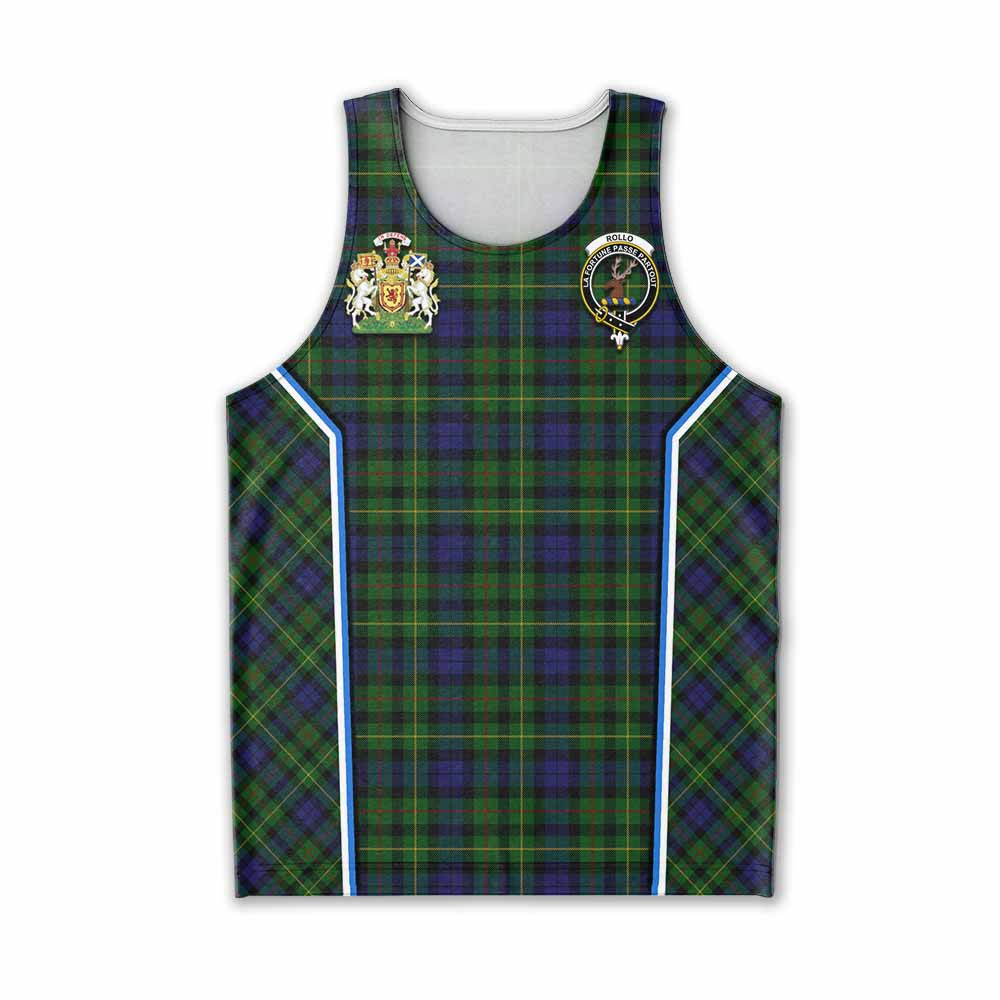 Rollo Tartan Crest Men Tank Top Scotland Coat of Arm Flag Style - Tartan Vibes Clothing
