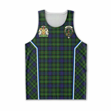Rollo Tartan Crest Men Tank Top Scotland Coat of Arm Flag Style