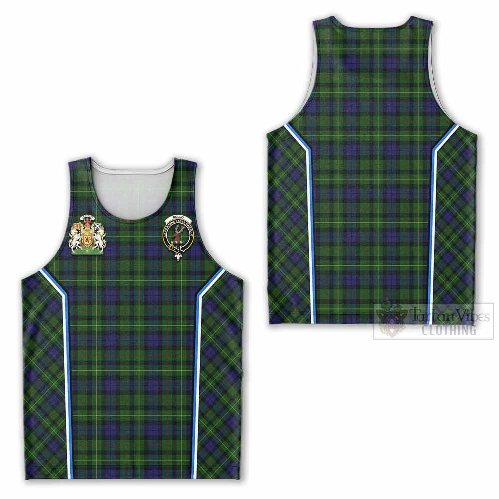 Rollo Tartan Crest Men Tank Top Scotland Coat of Arm Flag Style - Tartan Vibes Clothing
