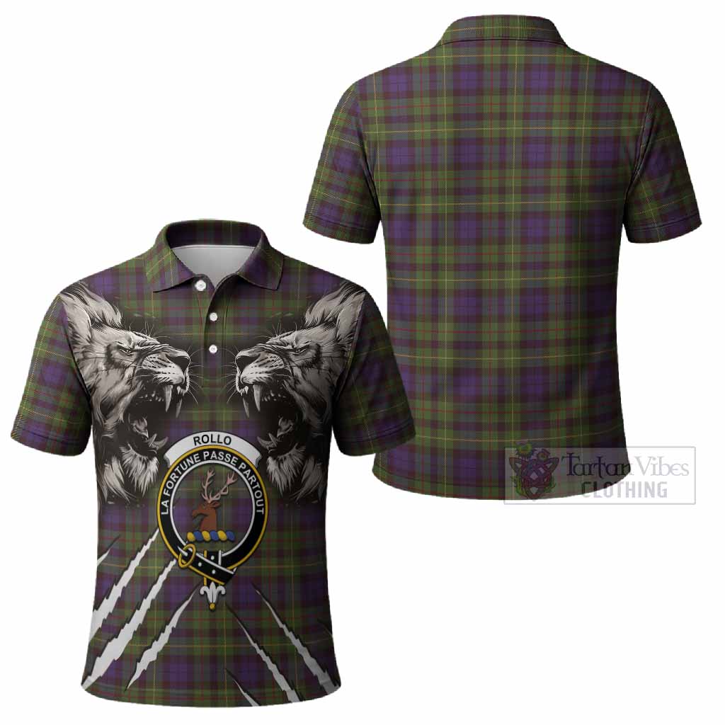 Rollo Tartan Crest Polo Shirt Ferocious Lion Style