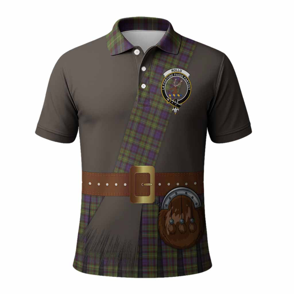 Rollo Tartan Crest Polo Shirt Kilt Costume Style