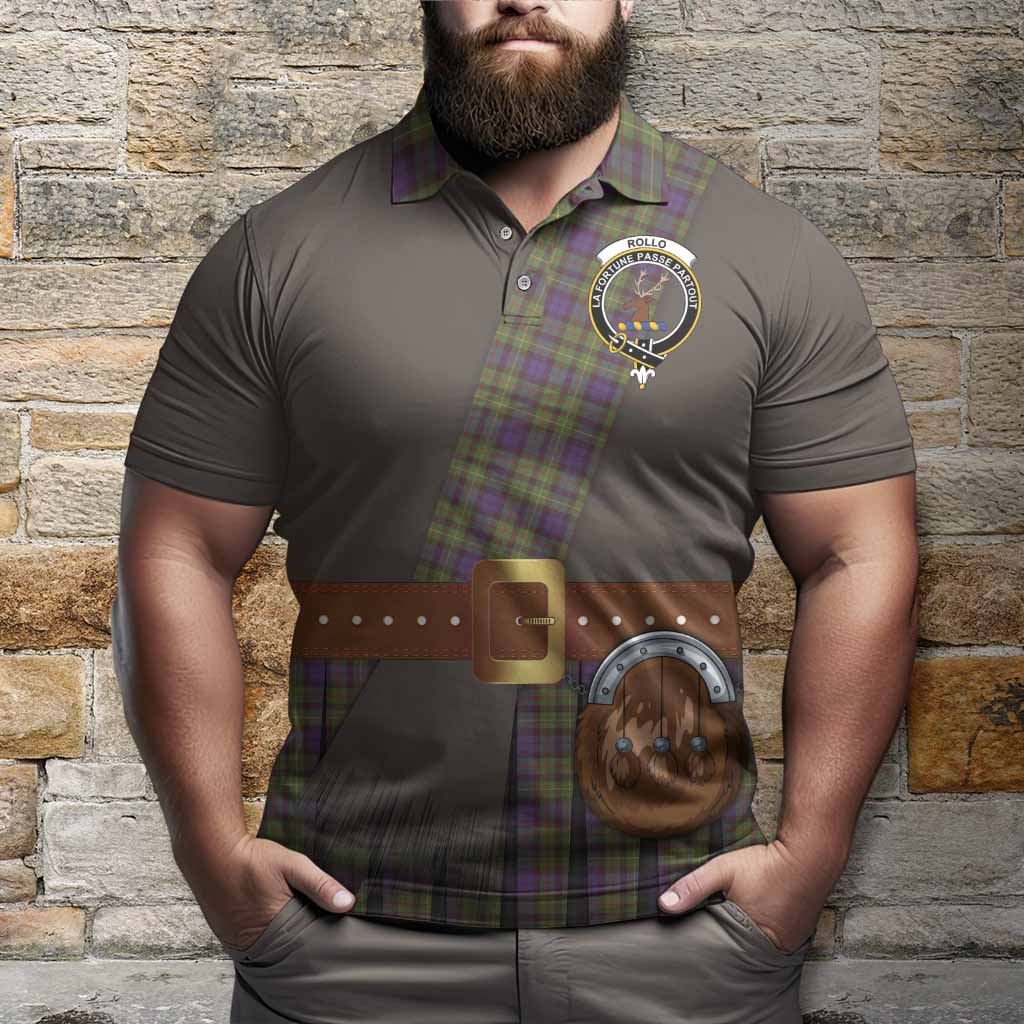 Rollo Tartan Crest Polo Shirt Kilt Costume Style