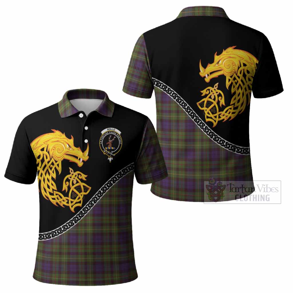 Rollo Tartan Crest Polo Shirt Legendary Dragon Knot Half Style