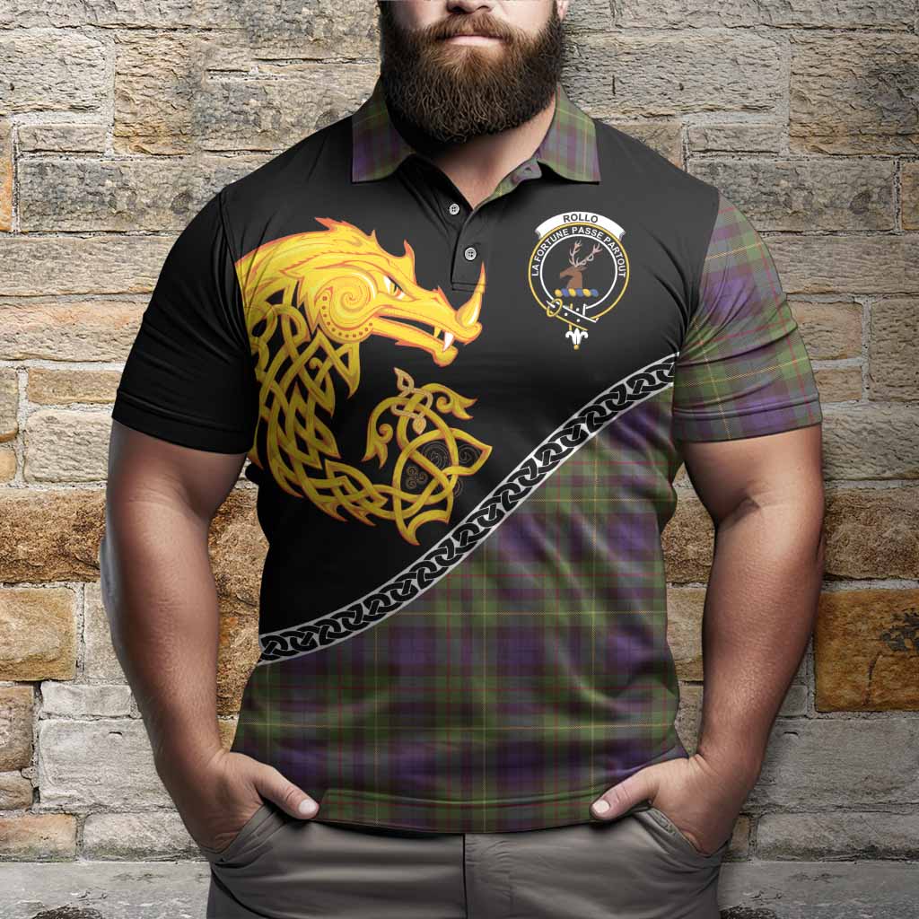 Rollo Tartan Crest Polo Shirt Legendary Dragon Knot Half Style