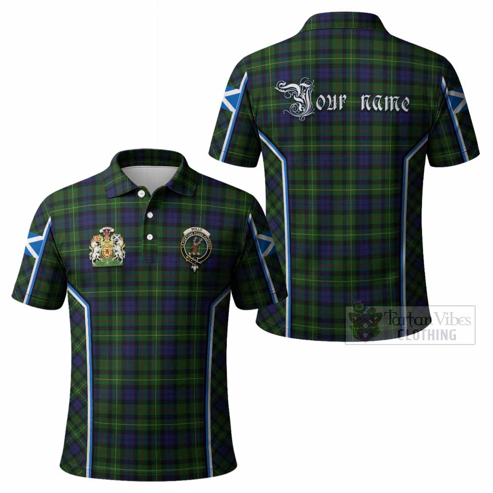 Rollo Tartan Crest Polo Shirt Scotland Coat of Arm Flag Style - Tartan Vibes Clothing