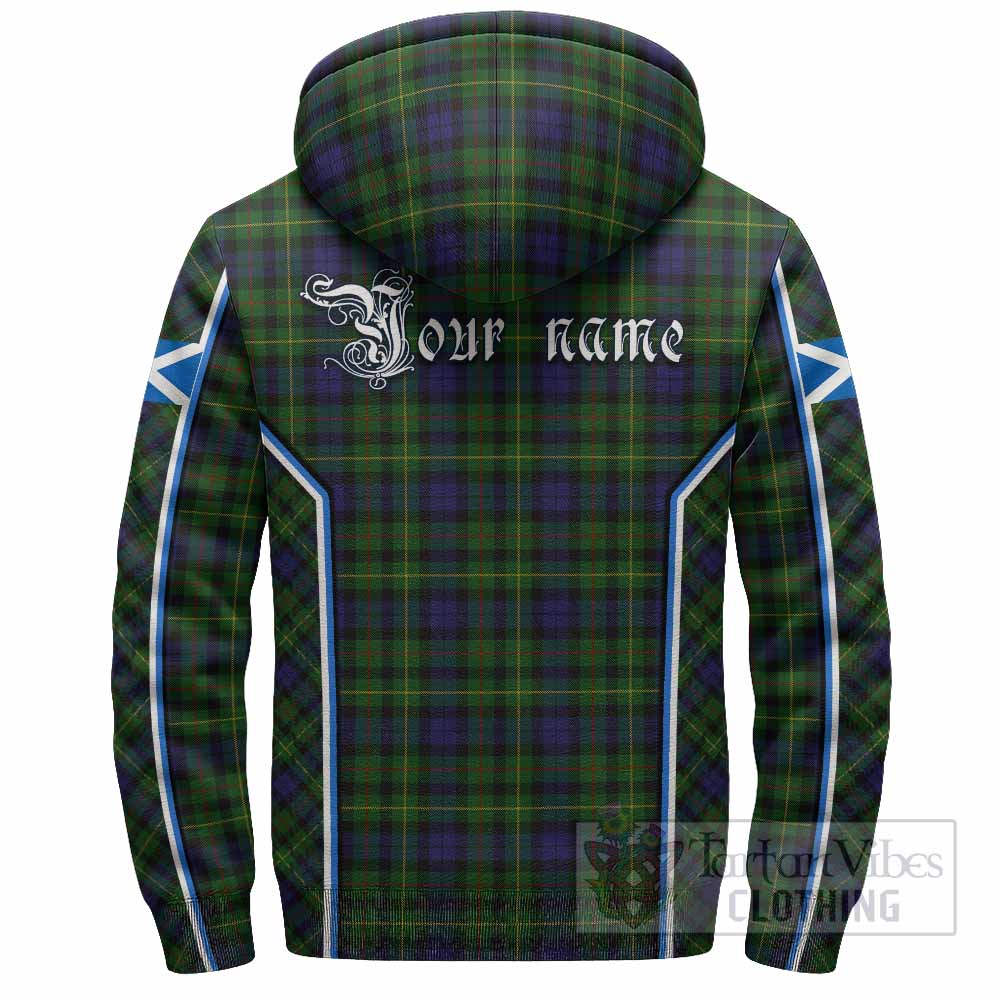 Rollo Tartan Crest Sherpa Hoodie Scotland Coat of Arm Flag Style - Tartan Vibes Clothing