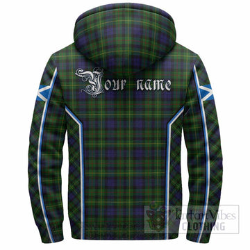 Rollo Tartan Crest Sherpa Hoodie Scotland Coat of Arm Flag Style