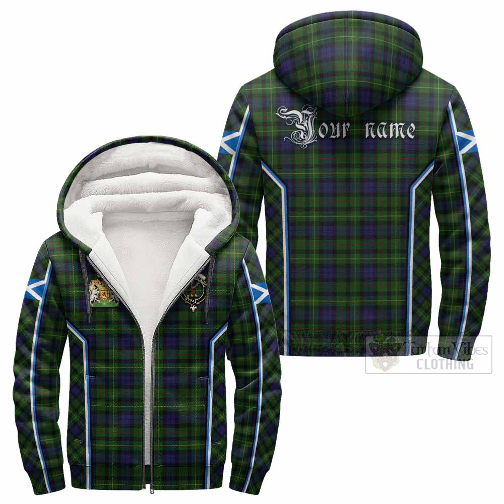 Rollo Tartan Crest Sherpa Hoodie Scotland Coat of Arm Flag Style - Tartan Vibes Clothing