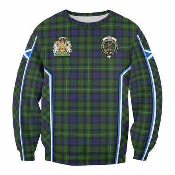 Rollo Tartan Crest Sweatshirt Scotland Coat of Arm Flag Style