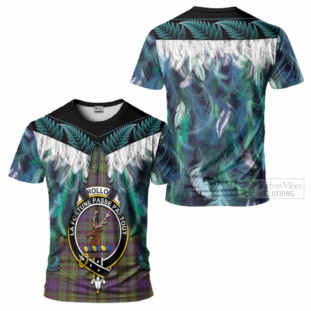 Rollo Tartan Crest T-Shirt New Zealand Maori Korowai Cloak