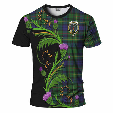 Rollo Tartan Crest T-Shirt Scottish Thistle Pride Heritage Art