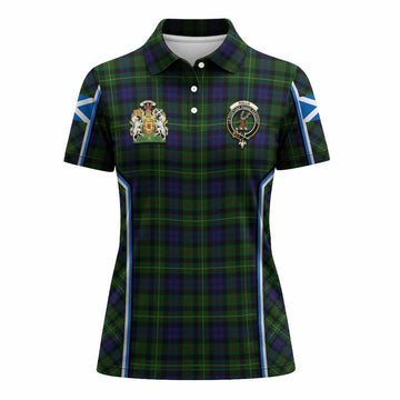 Rollo Tartan Crest Women's Polo Shirt Scotland Coat of Arm Flag Style