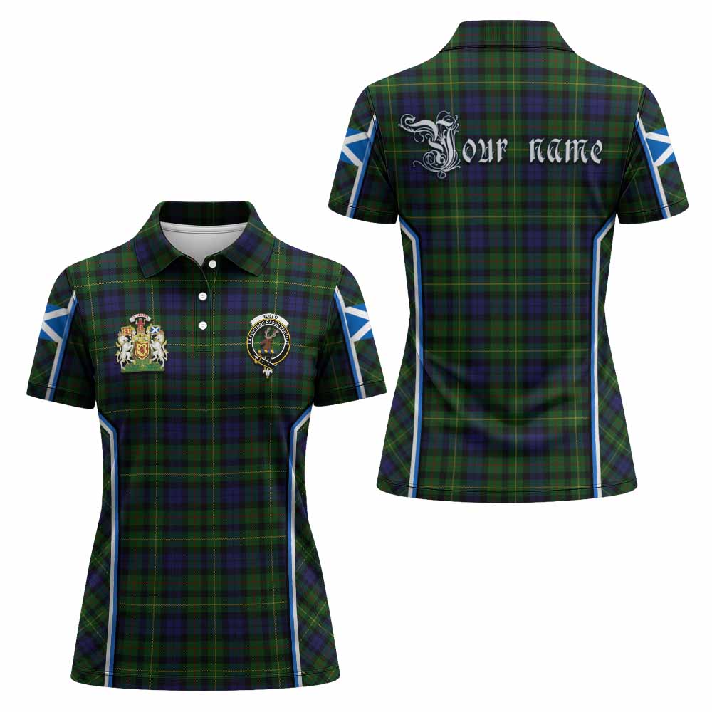 Rollo Tartan Crest Women's Polo Shirt Scotland Coat of Arm Flag Style - Tartan Vibes Clothing