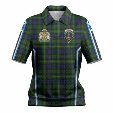 Rollo Tartan Crest Women’s Polo Sweater Top Scotland Coat of Arm Flag Style