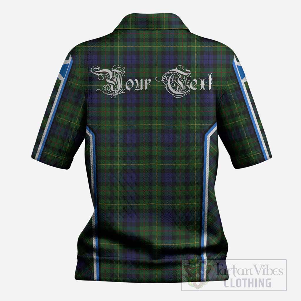Rollo Tartan Crest Women’s Polo Sweater Top Scotland Coat of Arm Flag Style
