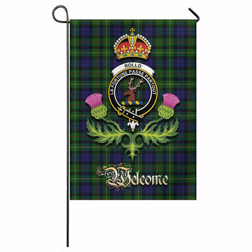 Rollo Tartan Family Crest Garden Flag Royal Thistle Welcome Style