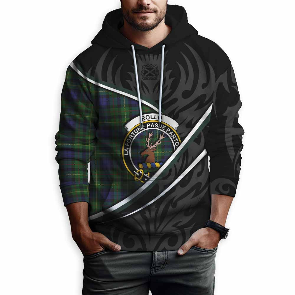 Rollo Tartan Family Crest Hoodie Celtic Scottish Thistle Floral - Tartan Vibes Clothing