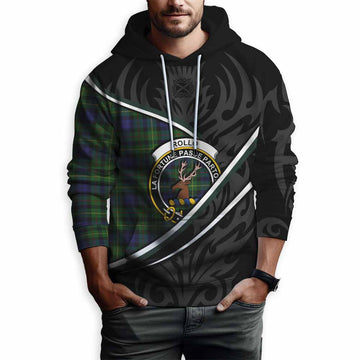Rollo Tartan Family Crest Hoodie Celtic Scottish Thistle Floral