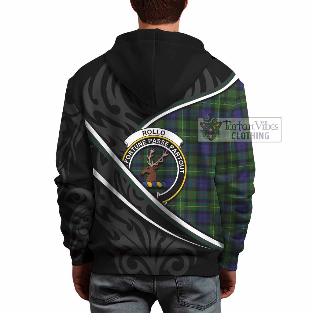 Rollo Tartan Family Crest Hoodie Celtic Scottish Thistle Floral - Tartan Vibes Clothing