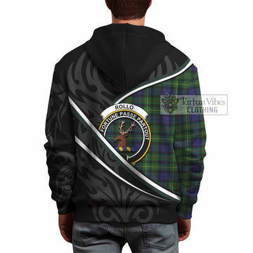 Rollo Tartan Family Crest Hoodie Celtic Scottish Thistle Floral