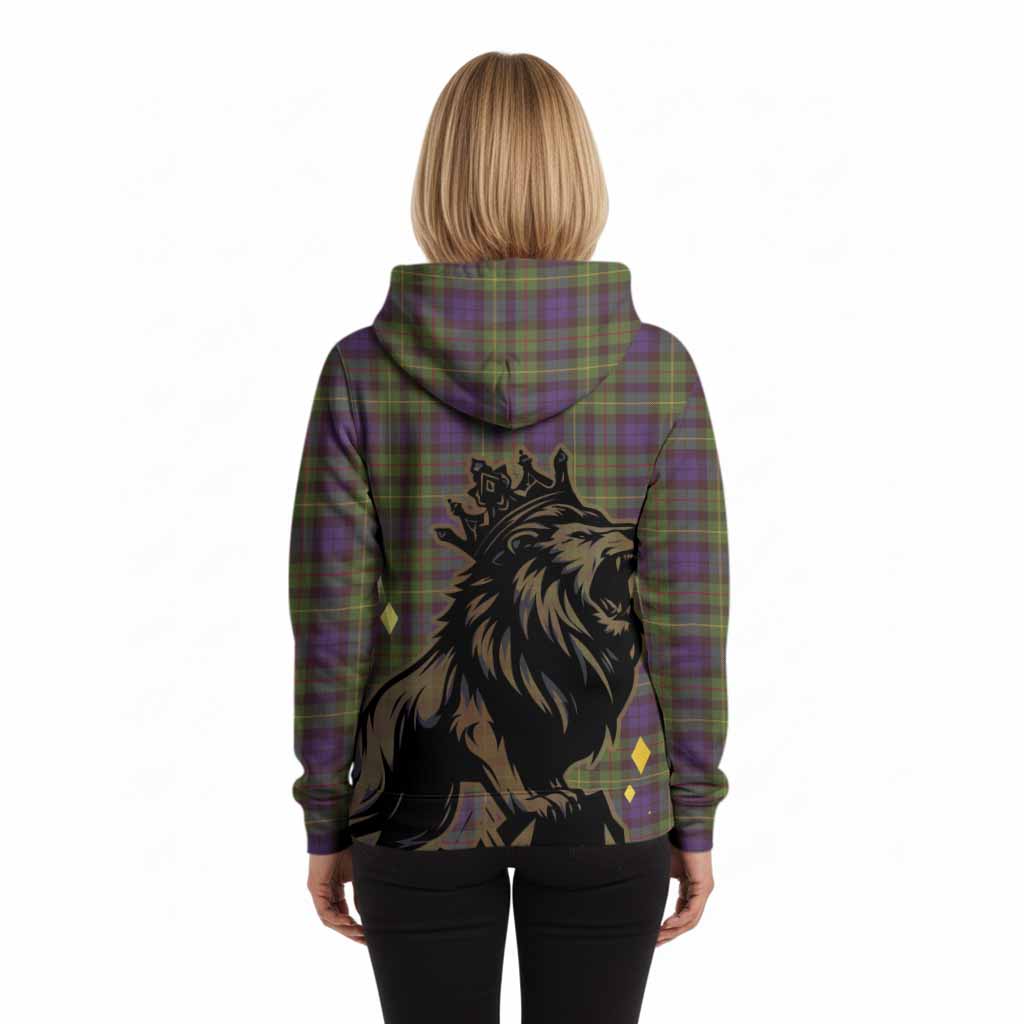 Rollo Tartan Family Crest Hoodie Crowned Lion Roaring