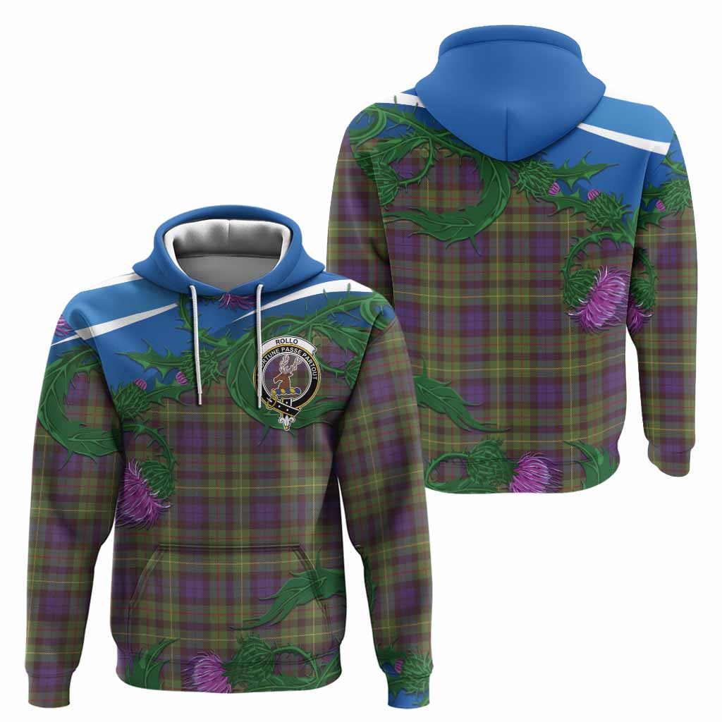Rollo Tartan Family Crest Hoodie Thistle in Minimalism
