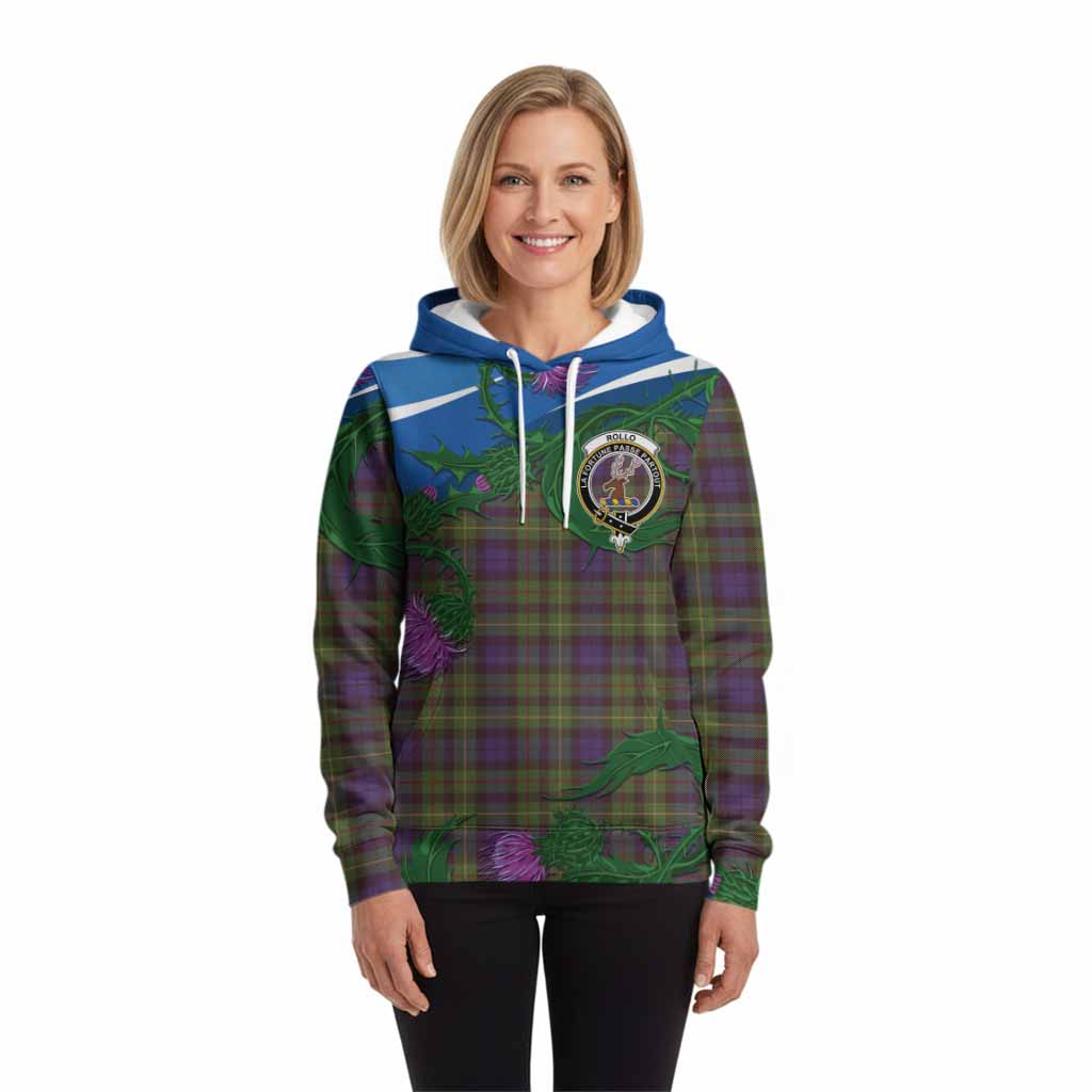 Rollo Tartan Family Crest Hoodie Thistle in Minimalism