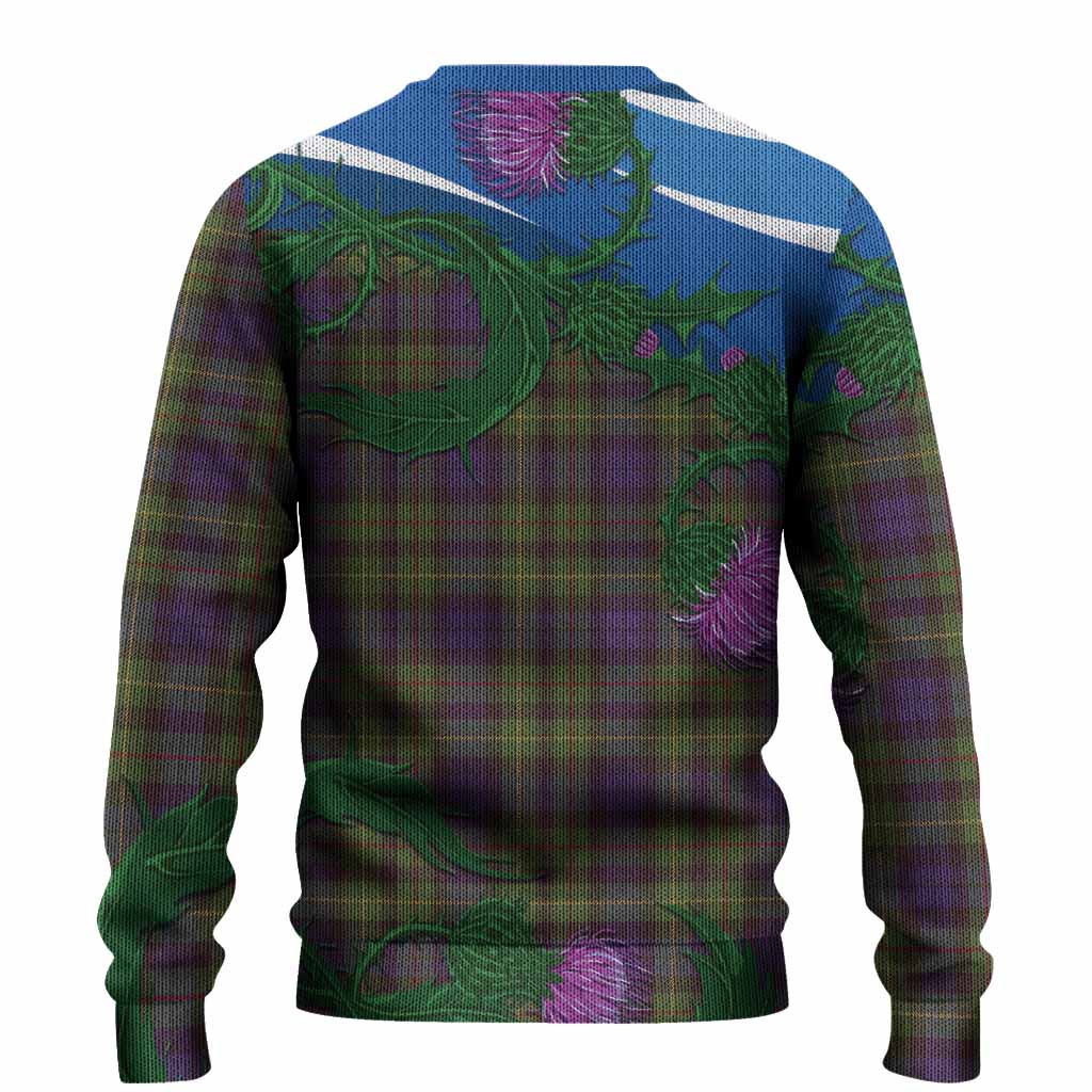 Rollo Tartan Family Crest Knitted Sweater Thistle in Minimalism