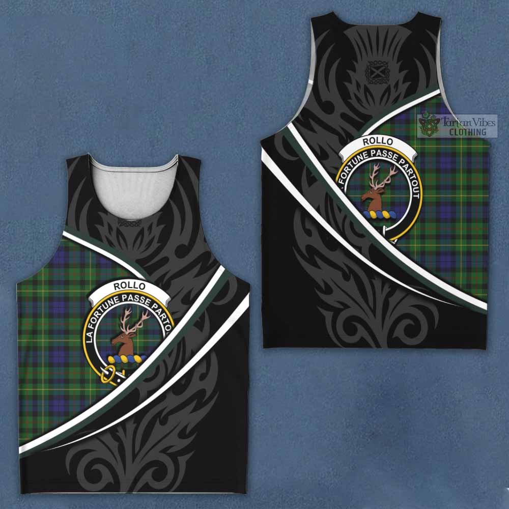 Rollo Tartan Family Crest Men Tank Top Celtic Scottish Thistle Floral - Tartan Vibes Clothing