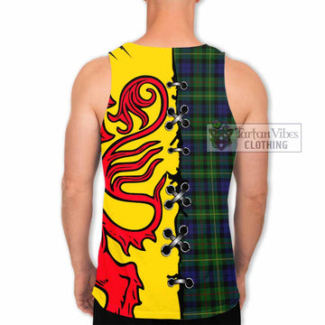 Rollo Tartan Family Crest Men Tank Top Lion Rampant Honor