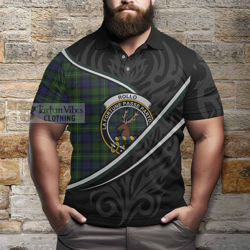 Rollo Tartan Family Crest Polo Shirt Celtic Scottish Thistle Floral - Tartan Vibes Clothing