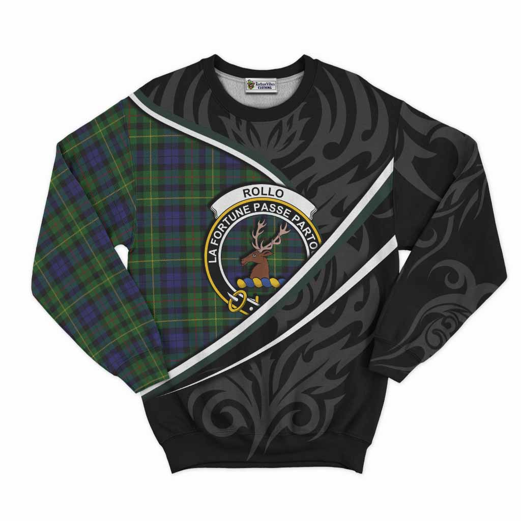 Rollo Tartan Family Crest Sweatshirt Celtic Scottish Thistle Floral - Tartan Vibes Clothing