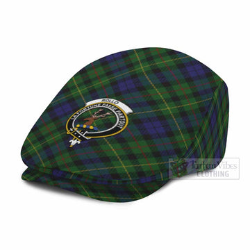 Rollo Tartan Flat Cap, Jeff Cap Cross Style with Family Crest