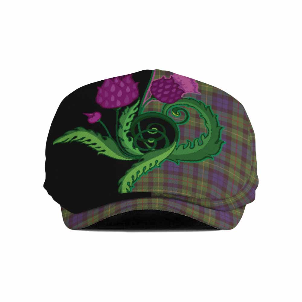 Rollo Tartan Flat Cap, Jeff Cap Traditional Scottish Thistle
