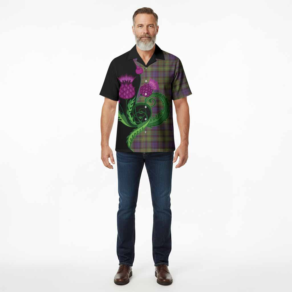Rollo Tartan Hawaiian Shirt Traditional Scottish Thistle