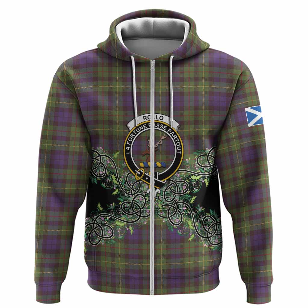 Rollo Tartan Hoodie Thistle Scottish Spirit