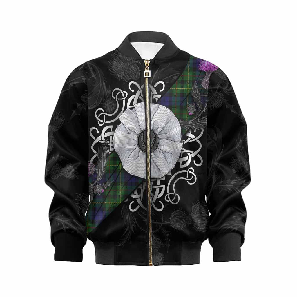 Rollo Tartan Kid Bomber Jacket Jacobite White Rose Kid XS - Tartan Vibes Clothing