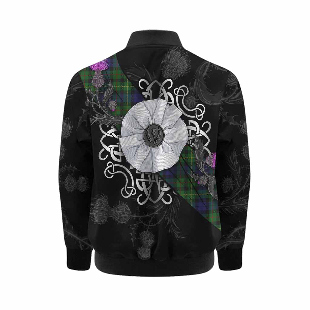 Rollo Tartan Kid Bomber Jacket Jacobite White Rose Kid - Tartan Vibes Clothing