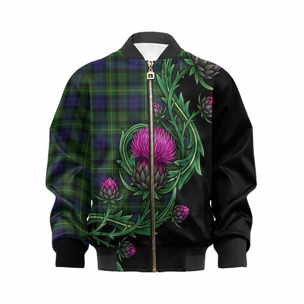 Rollo Tartan Kid Bomber Jacket Resilient Scottish Thistle Kid XS - Tartan Vibes Clothing