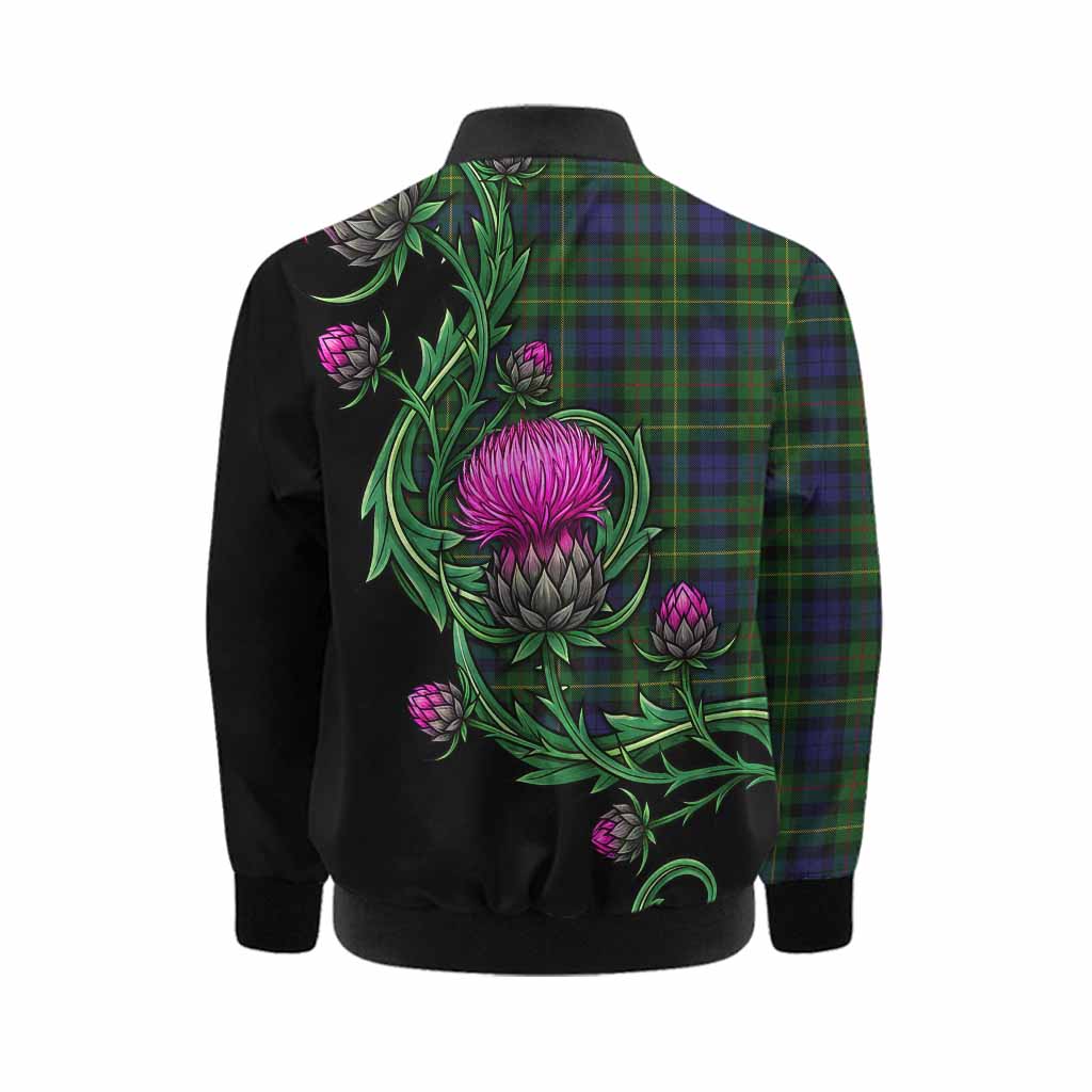 Rollo Tartan Kid Bomber Jacket Resilient Scottish Thistle Kid - Tartan Vibes Clothing