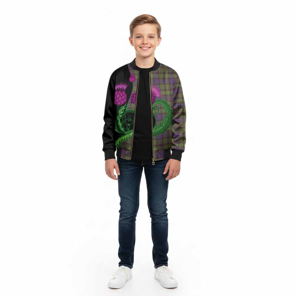 Rollo Tartan Kid Bomber Jacket Traditional Scottish Thistle
