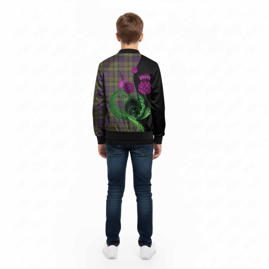 Rollo Tartan Kid Bomber Jacket Traditional Scottish Thistle
