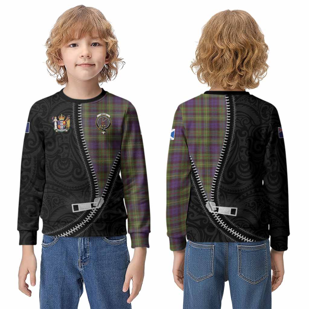 Rollo Tartan Kid Knitted Sweatshirt New Zealand Pattern Unique Zipper Stylized