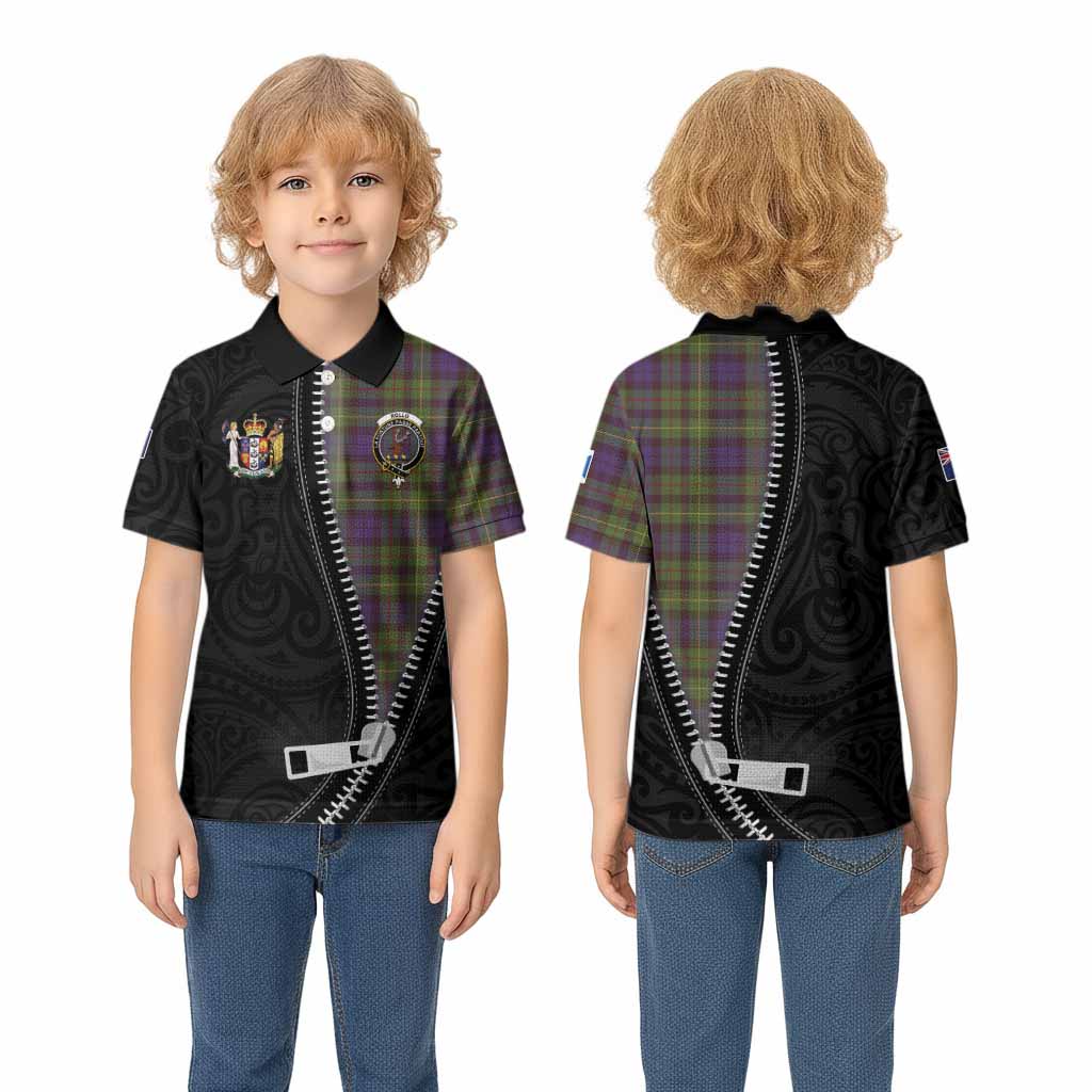 Rollo Tartan Kid Polo Shirt New Zealand Pattern Unique Zipper Stylized