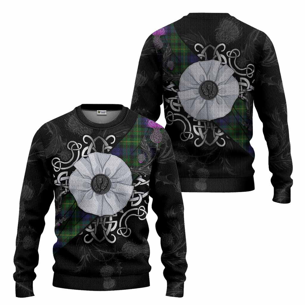 Rollo Tartan Knitted Sweater Jacobite White Rose - Tartan Vibes Clothing